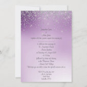 ELEGANT paars lila nieuw kristaldiamant bruiloft Kaart (Achterkant)