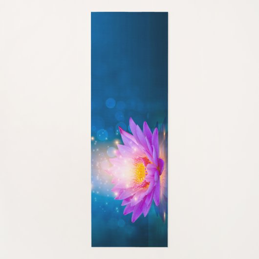 Elegant Paars Lotus Blue Yogamat (Voorkant)