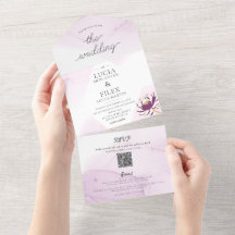 Elegant Paars Lotus Mini Floral Wedding