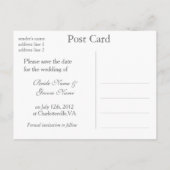 Elegant paars maisy flower, met uitzondering van d aankondigingskaart (Achterkant)