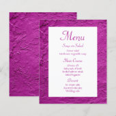 Elegant Paars Menu Wedding Stucco Modern (Voorkant / Achterkant)