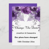 ELEGANT PAARS METALLIC FLORAL VERANDERING DATUM (Voorkant / Achterkant)