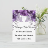 ELEGANT PAARS METALLIC FLORAL VERANDERING DATUM (Staand voorkant)