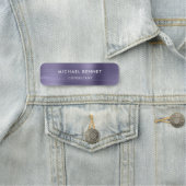 Elegant Paars Metallic Professional Business Naamplaatje (In situ)