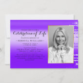 Elegant Paars Modern Foto Viering van het leven Kaart (Voorkant)