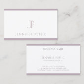 Elegant Paars Modern Simple Minimalist Plain Luxe Visitekaartje (Voorkant / Achterkant)