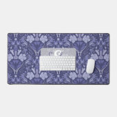 Elegant Paars Monochroom Damast Gepersonaliseerd Bureaumat (Keyboard & Muis)