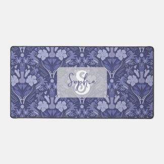 Elegant Paars Monochroom Damast Gepersonaliseerd Bureaumat