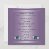 ELEGANT PAARS MULTI ROOS WEDDING INVITATIE KAART (Achterkant)