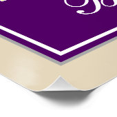 Elegant, Paars, Nep Goud 27e Verjaardag + Naam Perfect Poster (Hoek)