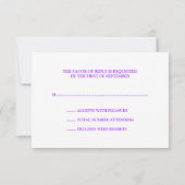 Elegant Paars Ombre Flourish RSVP (Achterkant)