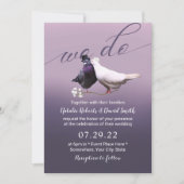 Elegant Paars Ombre we do Lovevogels Weddenschap Kaart (Voorkant)