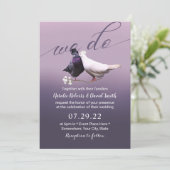 Elegant Paars Ombre we do Lovevogels Weddenschap Kaart (Staand voorkant)