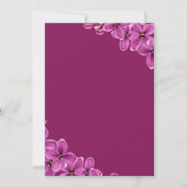 Elegant Paars Orchid Flower Boho Floral Wedding Save The Date (Achterkant)