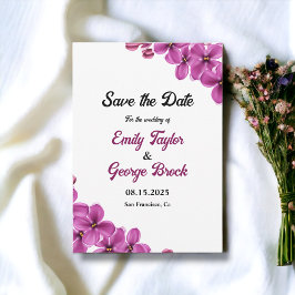 Elegant Paars Orchid Flower Summer Floral Wedding Save The Date