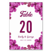 Elegant Paars Orchid Rozen Summer Floral Wedding Kaart (Voorkant)