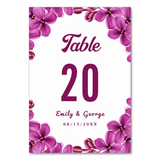 Elegant Paars Orchid Rozen Summer Floral Wedding Kaart (Voorkant)