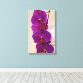 Elegant Paars Orchid Wrapped Canvas Afdruk (Insitu (Houten vloer))