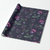 Elegant  Paars Orchids Floral Pattern | Cadeaupapier (Uitgerold)