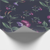 Elegant  Paars Orchids Floral Pattern | Cadeaupapier (Hoek)
