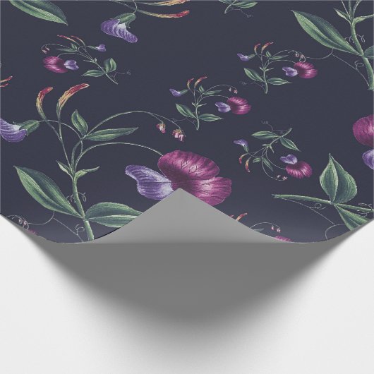 Elegant  Paars Orchids Floral Pattern | Cadeaupapier (Hoek)