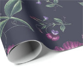 Elegant  Paars Orchids Floral Pattern | Cadeaupapier (Rol Hoek)