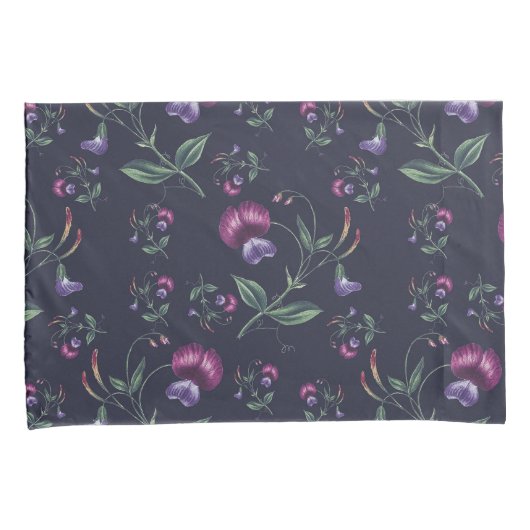 Elegant  Paars Orchids Floral Pattern | Kussensloop (Voorkant-Rechts)