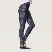 Elegant  Paars Orchids Floral Pattern | Leggings (Rechts)