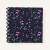 Elegant  Paars Orchids Floral Pattern | Notitieboek (Voorkant)