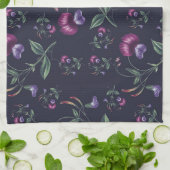 Elegant  Paars Orchids Floral Pattern | Theedoek (Gevouwen)
