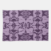 Elegant Paars Patter Theedoek (Horizontaal)