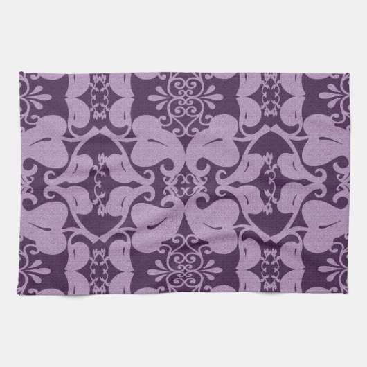 Elegant Paars Patter Theedoek (Horizontaal)