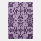 Elegant Paars Patter Theedoek (Verticaal)