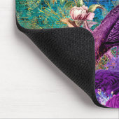 Elegant  Paars Peacock Blauwgroen Muismat (Hoek)