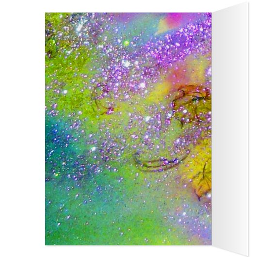 ELEGANT PAARS PEACOCK, GEM STONE EN BOW BIRTHDAY (Binnen (Links))