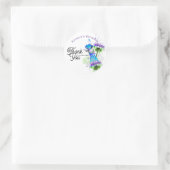 Elegant Paars Peacock Hartelijk dank voor uw ronde Ronde Sticker (Tas)