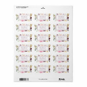 Elegant Paars Plum Floral Business Return Address Etiket (Full Sheet)