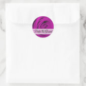 Elegant Paars Plum Roos Wedding Stickers (Tas)