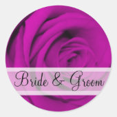 Elegant Paars Plum Roos Wedding Stickers (Voorkant)