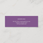 Elegant Paars PRINTED Kraft Consultant Mini Visitekaartje (Achterkant)