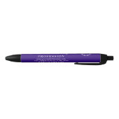 Elegant Paars Professional Monogram Business Zwarte Inkt Pen (Bodem)