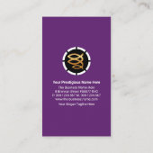 Elegant Paars Religieus Ichthus Vissenpastor Visitekaartje (Achterkant)