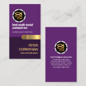 Elegant Paars Religieus Ichthus Vissenpastor Visitekaartje (Voorkant / Achterkant)