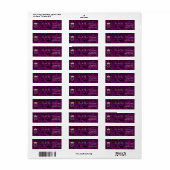 Elegant Paars Retouradres Etiket (Full Sheet)