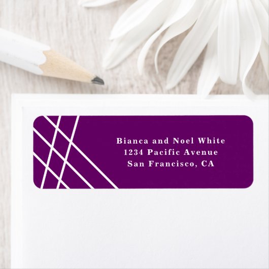 Elegant Paars Return Address Labels (Insitu)