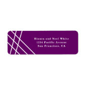 Elegant Paars Return Address Labels (Voorkant)