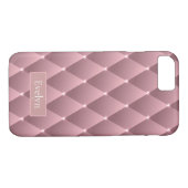 Elegant Paars Rhombus Name Case-Mate iPhone Case (Achterkant (Horizontaal))