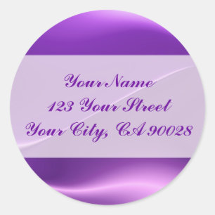 elegant paars ronde sticker