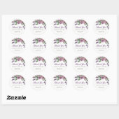 Elegant Paars Roos Bachelorette Dank u Sticker (Vel)