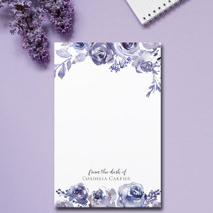 Elegant Paars Roos Floral, aangepast Briefpapier p